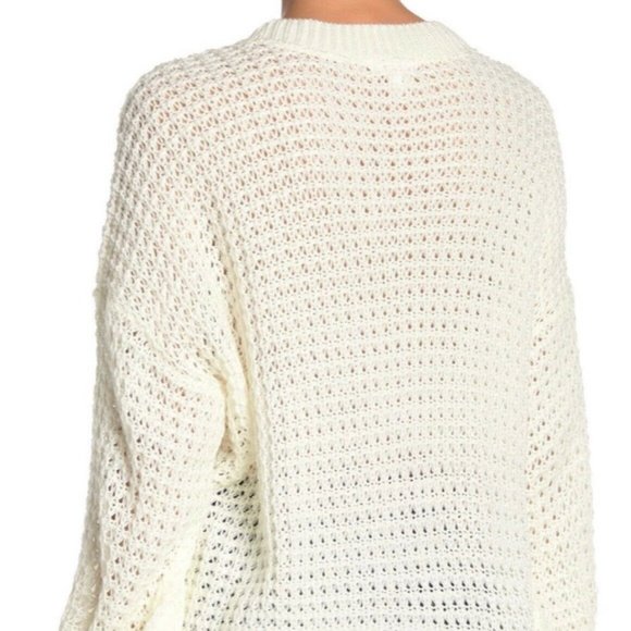 ABOUND Ivory Long Blouson Sleeve Crew Neck Sweater - Picture 4 of 8